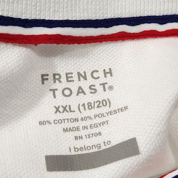 French Toast Uniform shirt for boy XXL Casual White Long Sleeved Polo Shirt - Picture 5 of 11